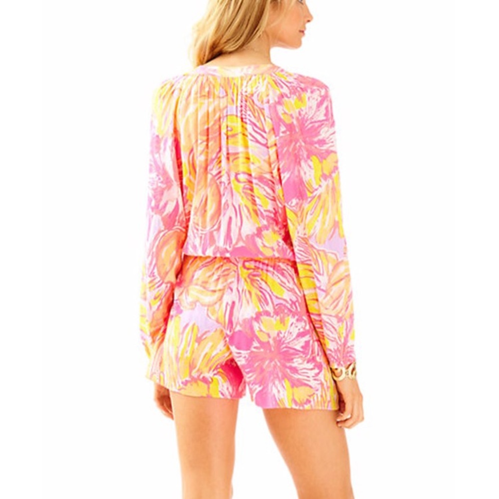 NWT Lilly Pulitzer Elsa Romper XS Sun Splashed - Picture 2 of 5